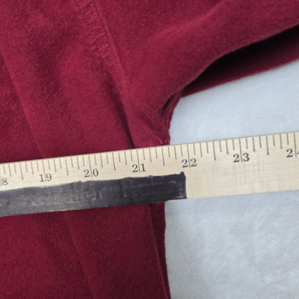 Cabela's Flannel Shirt Mens Medium Burgundy‎ Red Button Long Sleeve Cotton WORK - Picture 10 of 11